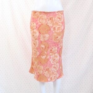 suzy shier floral midi skirt